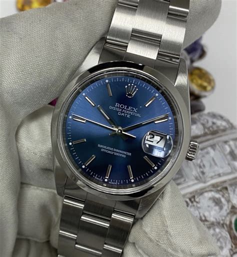 rolex oyster perpetual date 15200 blue dial arabic|rolex 15200 review.